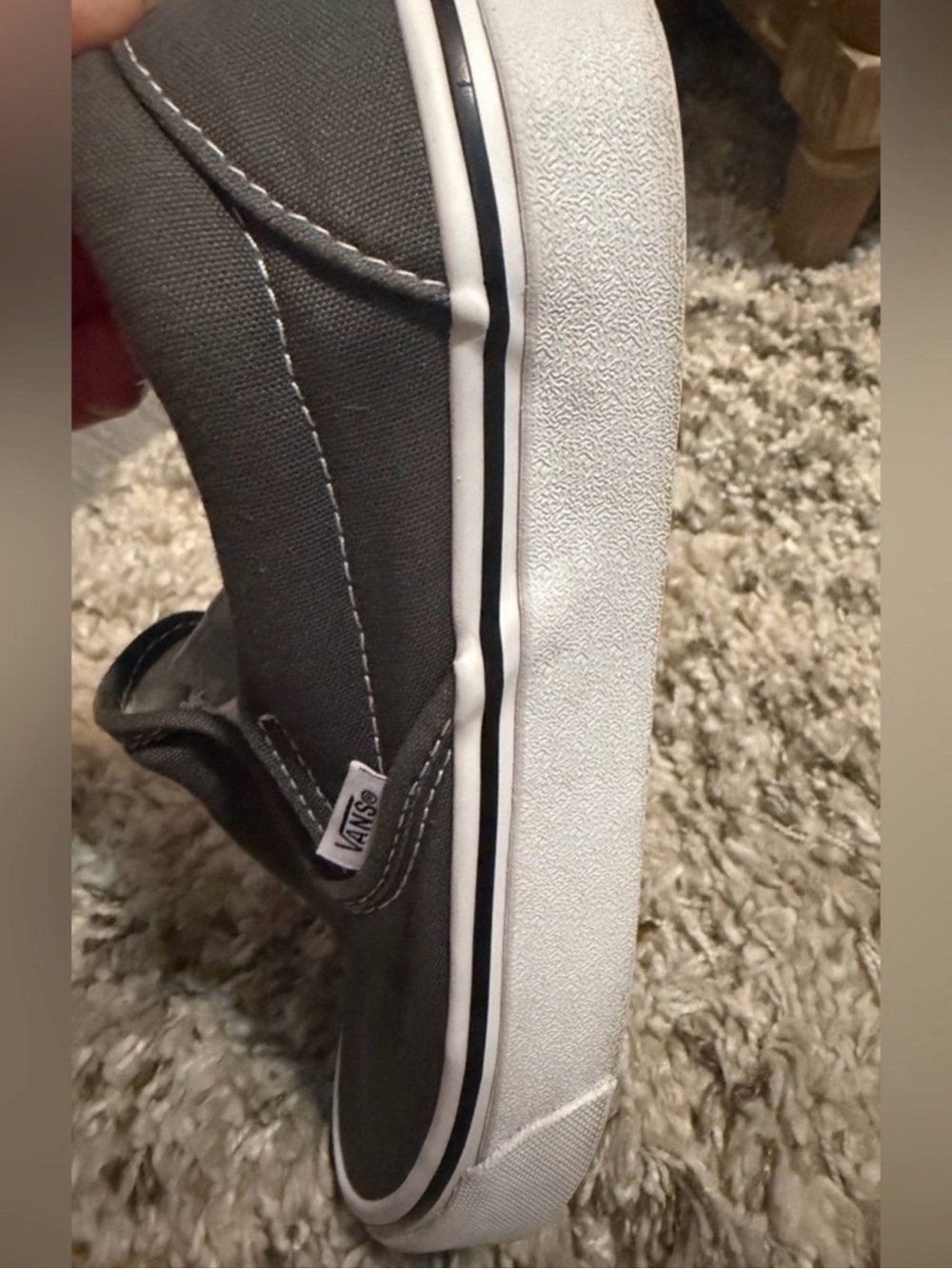Vans Slip-On Sneakers - Gray & White - Picture 8 of 10